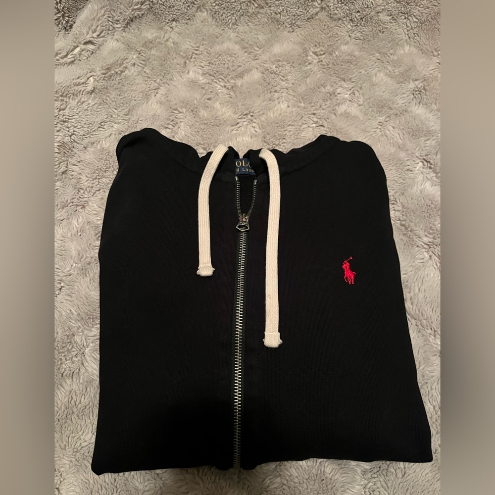 🖤BLACK POLO ZIP UP HOODIE🖤